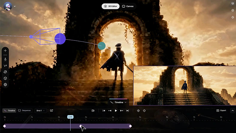 Autodesk Flow Studio 3D Editor Arbeitsumgebung
