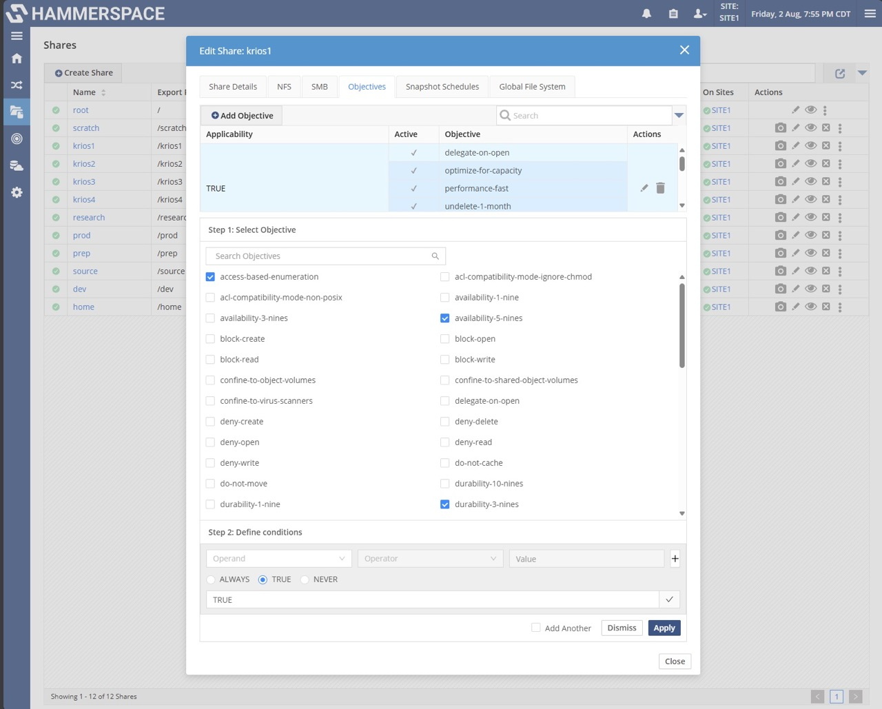 Hammerspace Data Orchestration Policies